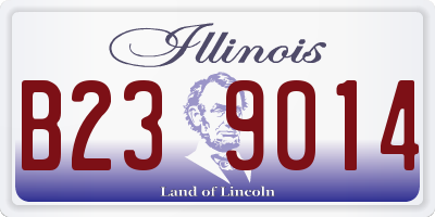 IL license plate B239014