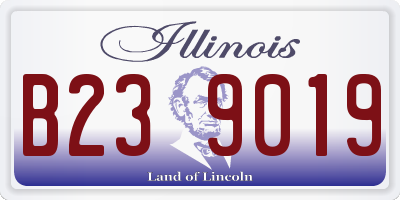 IL license plate B239019