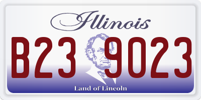 IL license plate B239023