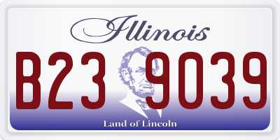 IL license plate B239039