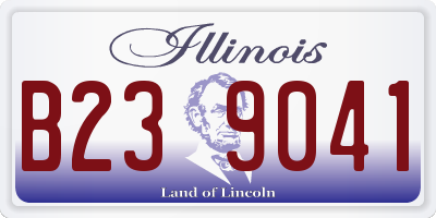 IL license plate B239041
