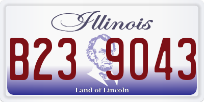 IL license plate B239043