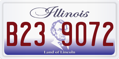 IL license plate B239072