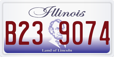 IL license plate B239074