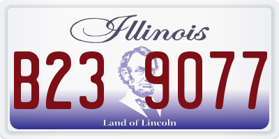 IL license plate B239077