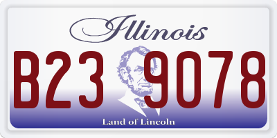 IL license plate B239078