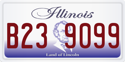 IL license plate B239099