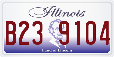 IL license plate B239104