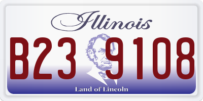 IL license plate B239108