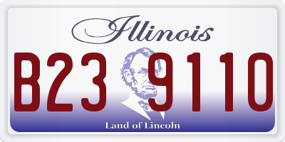IL license plate B239110