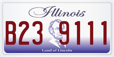 IL license plate B239111