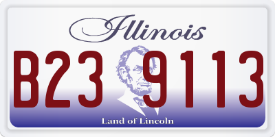 IL license plate B239113