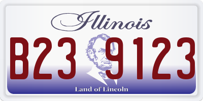 IL license plate B239123