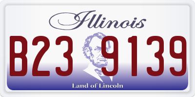 IL license plate B239139