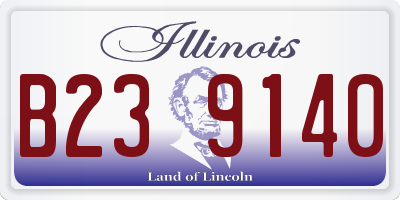 IL license plate B239140