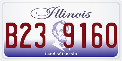 IL license plate B239160