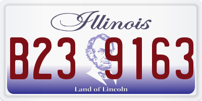 IL license plate B239163