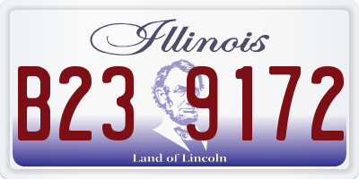 IL license plate B239172
