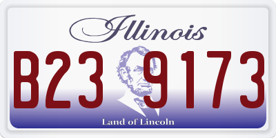 IL license plate B239173