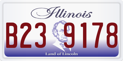IL license plate B239178