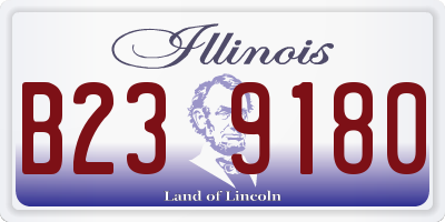 IL license plate B239180