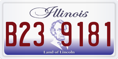 IL license plate B239181