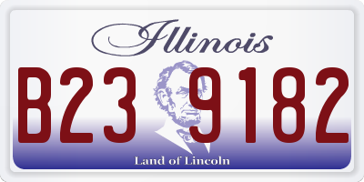 IL license plate B239182