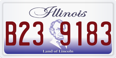 IL license plate B239183