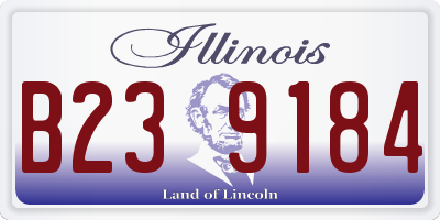 IL license plate B239184