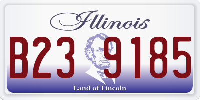 IL license plate B239185