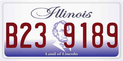 IL license plate B239189