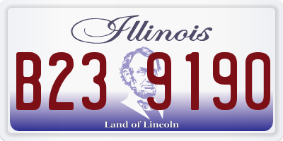 IL license plate B239190