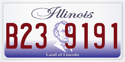 IL license plate B239191