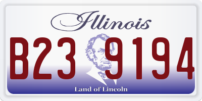 IL license plate B239194