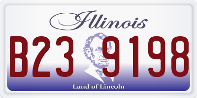 IL license plate B239198