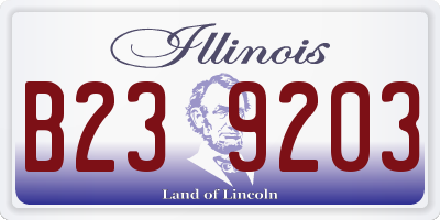 IL license plate B239203
