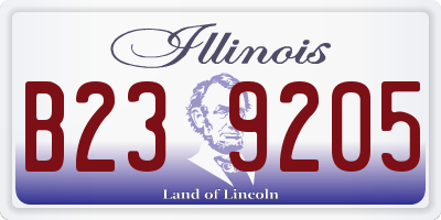 IL license plate B239205