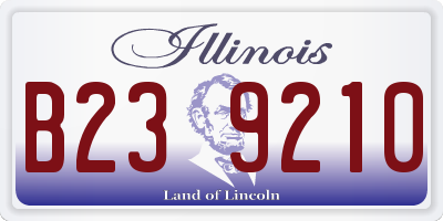 IL license plate B239210