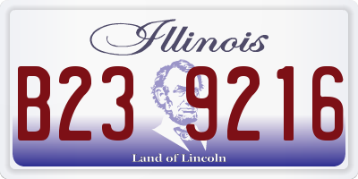 IL license plate B239216