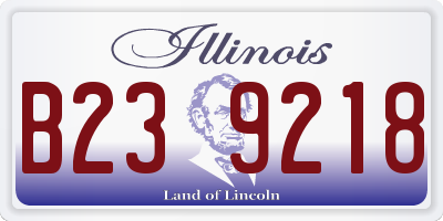 IL license plate B239218