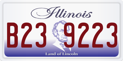 IL license plate B239223