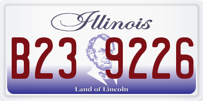 IL license plate B239226