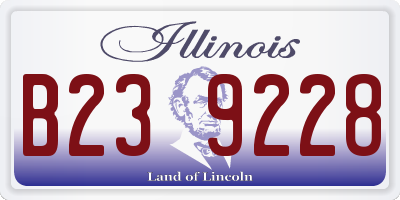 IL license plate B239228