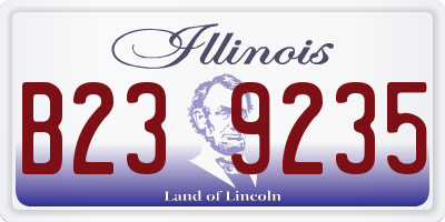 IL license plate B239235