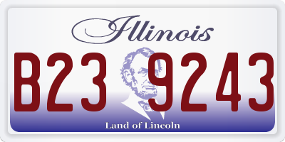 IL license plate B239243