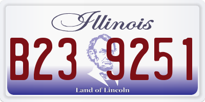 IL license plate B239251
