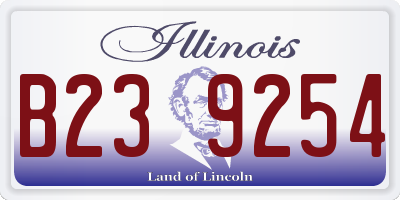 IL license plate B239254