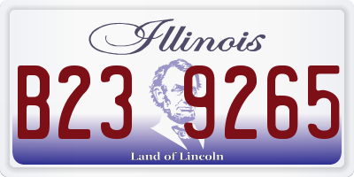 IL license plate B239265