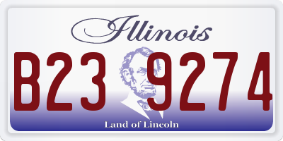 IL license plate B239274