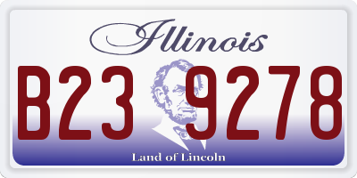 IL license plate B239278
